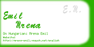 emil mrena business card